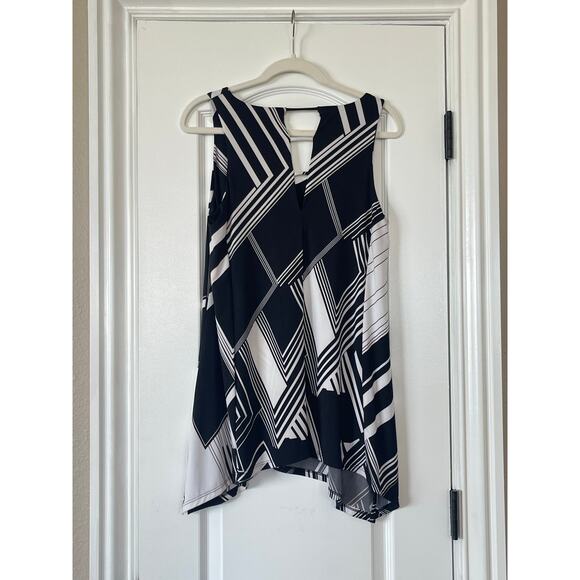 Woman’s Last Tango Tunic Sleeveless Black White Medium - Picture 2 of 9